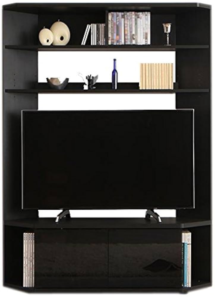 Amazon｜ハイタイプ コーナー テレビ台 ブラック 薄型 52V対応
